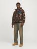 Demi-season Jacket Jack & Jones Jorvesterbro Teddy Jacket Aw24 Noos Short Jacket Chocolate Lab Aop