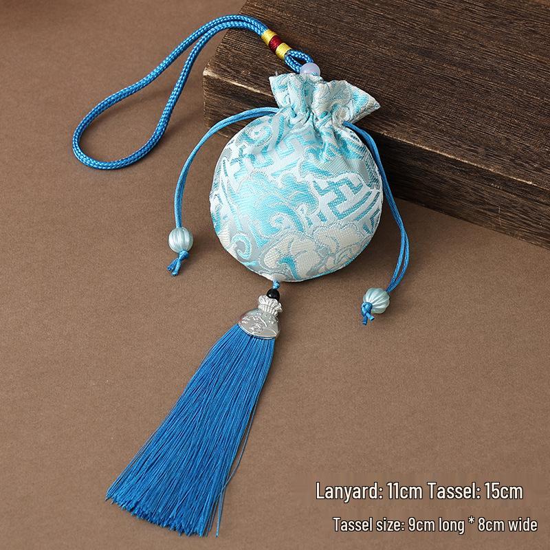 Dragon Boat Festival Brocade Sachet Bag - Portable Hanfu Purse with Ancient Style Pendant