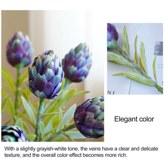 Искусственные артишоки Реалистичные поддельные протеи кинароидес Домашняя Свадебная Вечеринка Настольная Центральная Композиция Цветочная Композиция В помещении На улице Искусственное Украшение Цветком