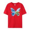 Frutiger Aero Aesthetic Butterfly Computer Fishes Scenery Cute Oversized T Shirt Camisetas Street Wear Tees