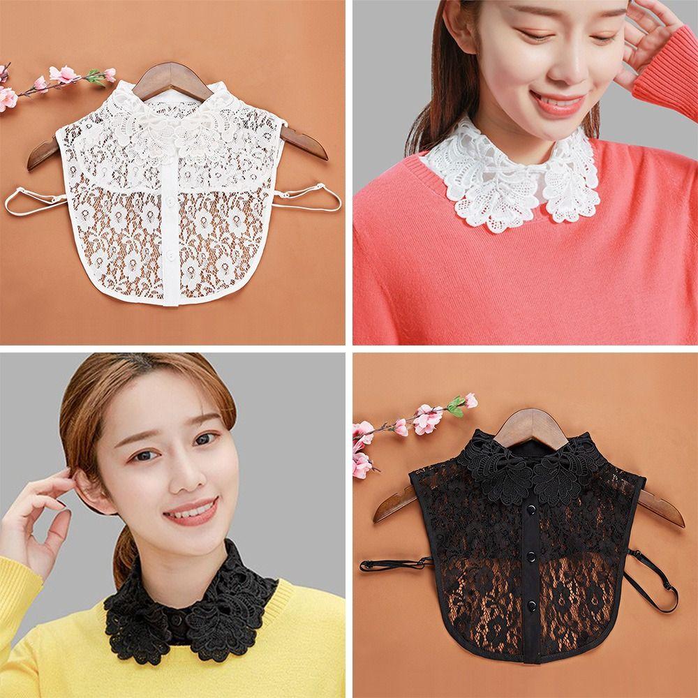 DIY Detachable False Collar Lace Shawl Wrap Neckline Detachable Ladies Cape Women Girls
