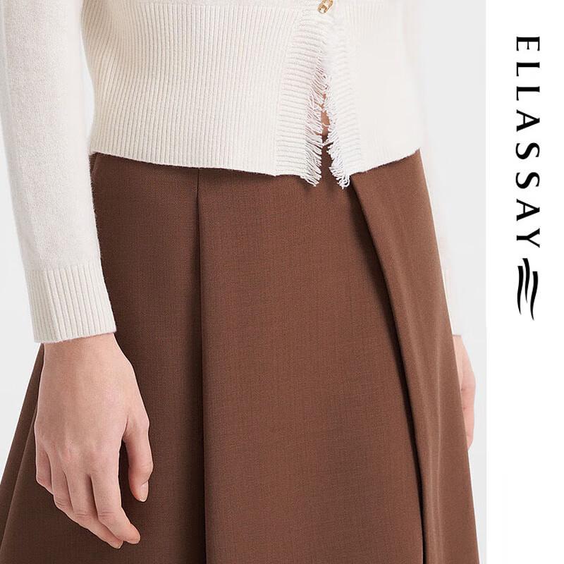 ELLASSAY Женская ретро шерстяная юбка А-силуэта