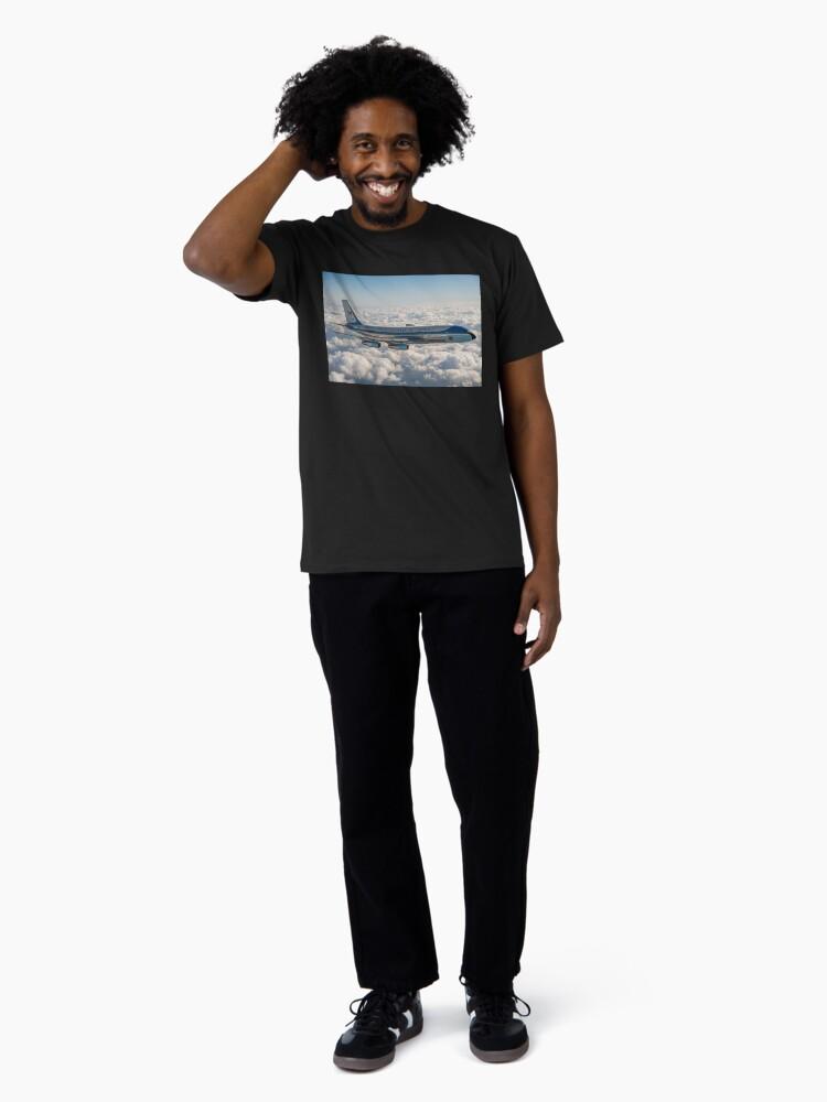 Air Force One Air Force One Side Profile Clouds Illustration Premium T-Shirt