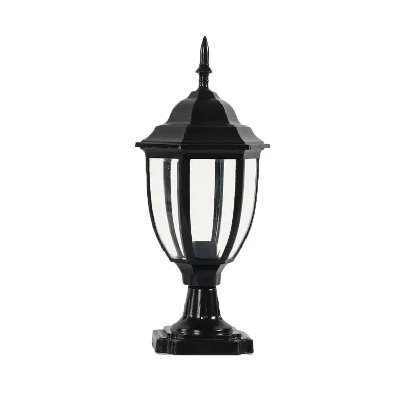European Style Outdoor Waterproof Fence Column Head Lamp Home Gate Villa Outdoor Garden Courtyard Column Wall Head Lamp