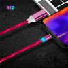 Data Line LED Magnetic Micro USB Cable Android Type-C IOS Fast Charging Cable for Mobile Phone