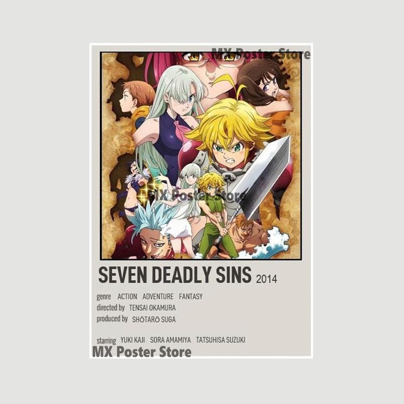 Убийца Демонов, белый бумажный плакат, классический японский аниме-сериал, художественная мультяшная живопись, наклейка для домашнего бара, художественная настенная декоративная фреска