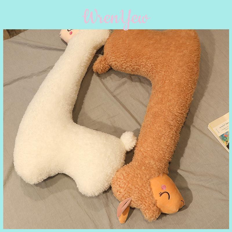 Fluffy Alpaca Stuffed Animal Pillow Soft Pp Cotton Filling Perfect For Relaxation