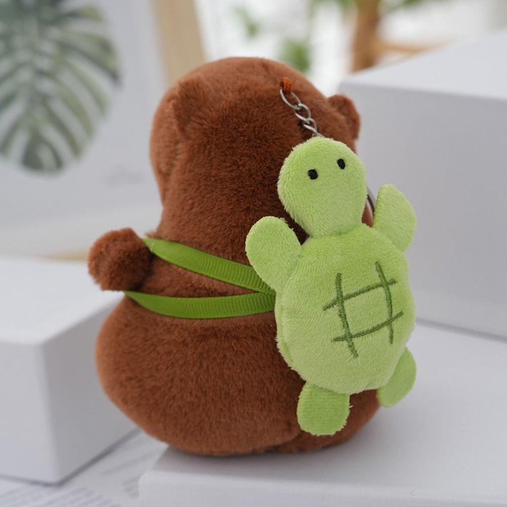 Cute Toy Simulation Capybara Pendant Cartoon Capybara Fluffty Animal Doll Birthday Gift