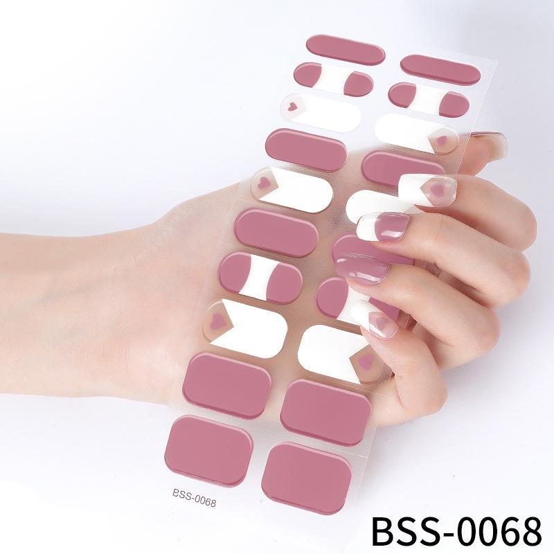 20 гелевых наклеек для ногтей на пальцы 3D полуотвержденные наклейки для дизайна ногтей наклейки для дизайна ногтей