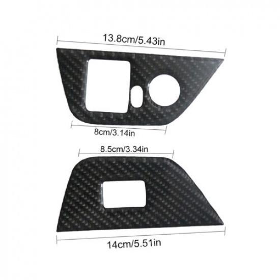 2Pcs Carbon Fiber Interior Front Window Console Cover For BMW Z4 E85 2003-2008