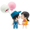 Rasmus Cute Vehicle Accessory Figure, 05 Balloon Blue Couple, 1 set,Korean Car Acc
