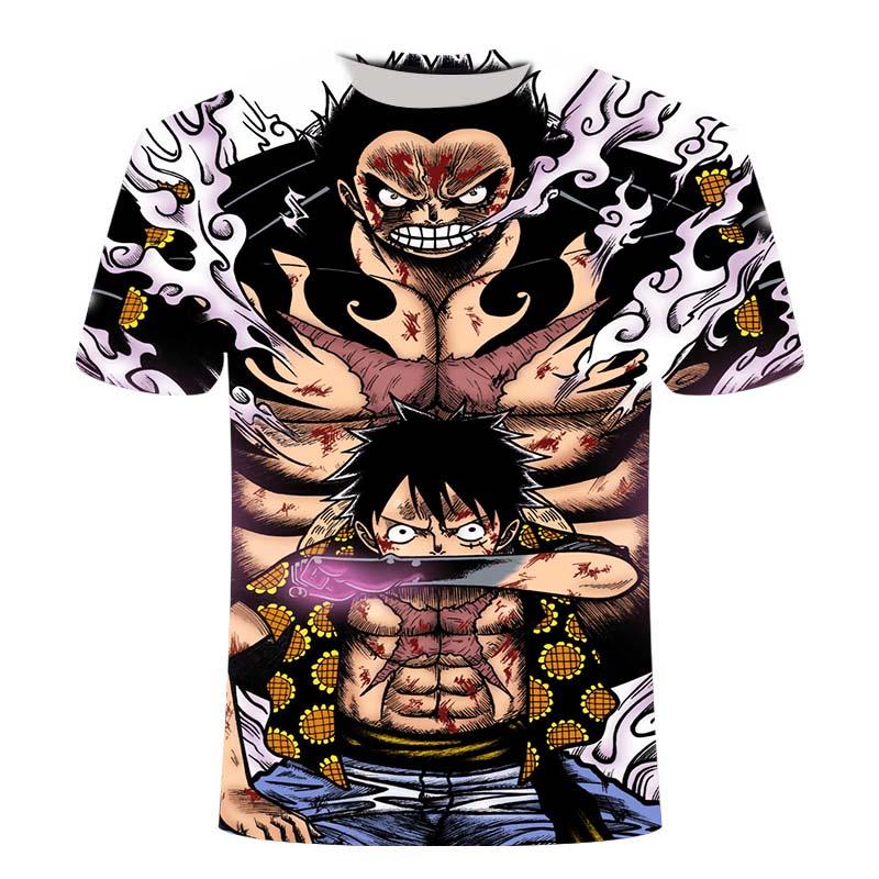 Женская футболка One Pieces в стиле аниме, новинка, модная футболка оверсайз с графическим принтом японской манги, свободный топ в стиле аниме