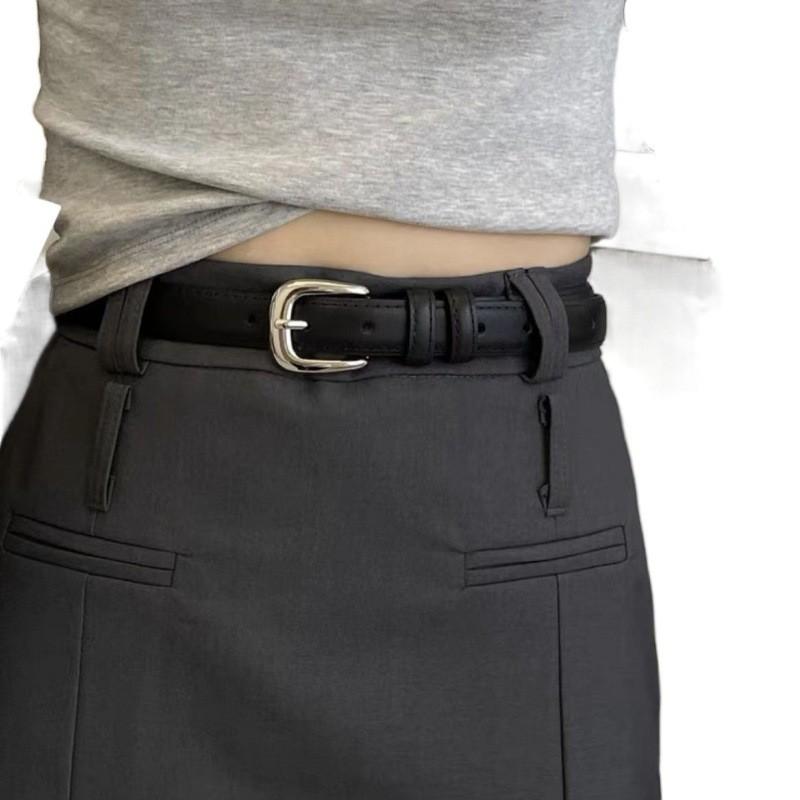 Chic Pu Material Women's Retro Aged Look Belt Ideal For Summer Casual Wear Denim