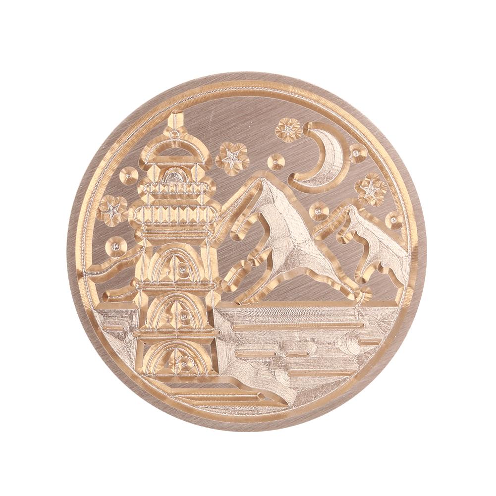 Ретро печать сургучный штамп с головками Солнца, Луны и звезд, круглые уплотнительные штампы, печать, огненный лак, печать, декор для скрапбукинга, инструменты «сделай сам»