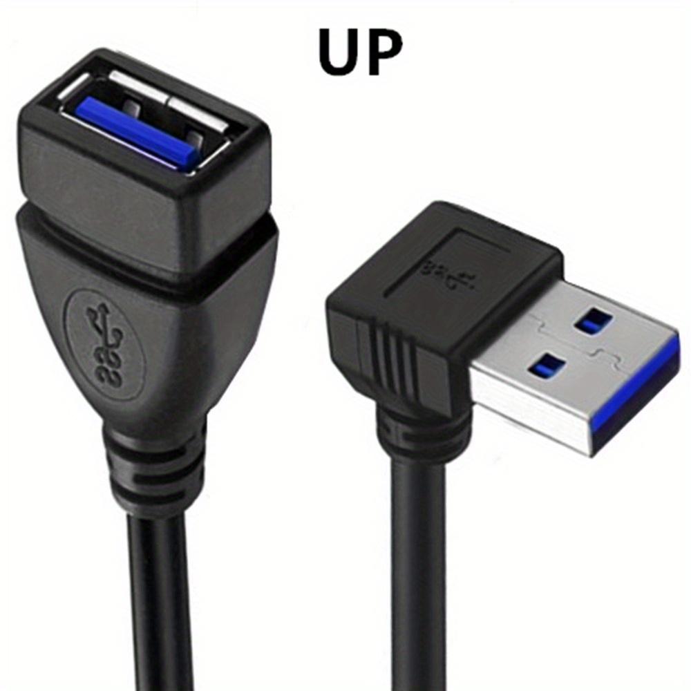 20cm USB 3.0 Extension Cable Male to Female 90 Degree Angle 5Gbps Data Sync Fast Charging for PC Laptop Mobile HDD