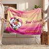 Diddl Flannel Blanket, Custom Name Text Personalized Soft Throw Blanket Home Decor Gift