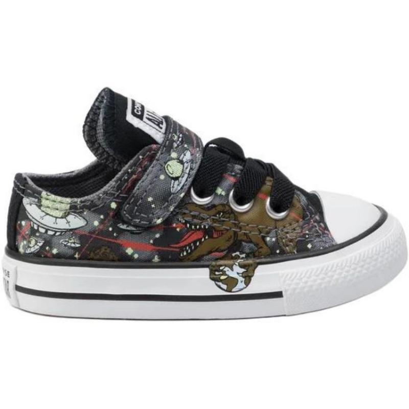 Converse Кеды для малышей All Star Низкие Обувь для ходьбы Комфорт Универсальные Серый Черный Белый 765394C