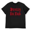 Pretty In Ink Футболка с каплями крови каваи одежда смешная футболка хлопок хлопок графические футболки однотонные белые футболки мужские
