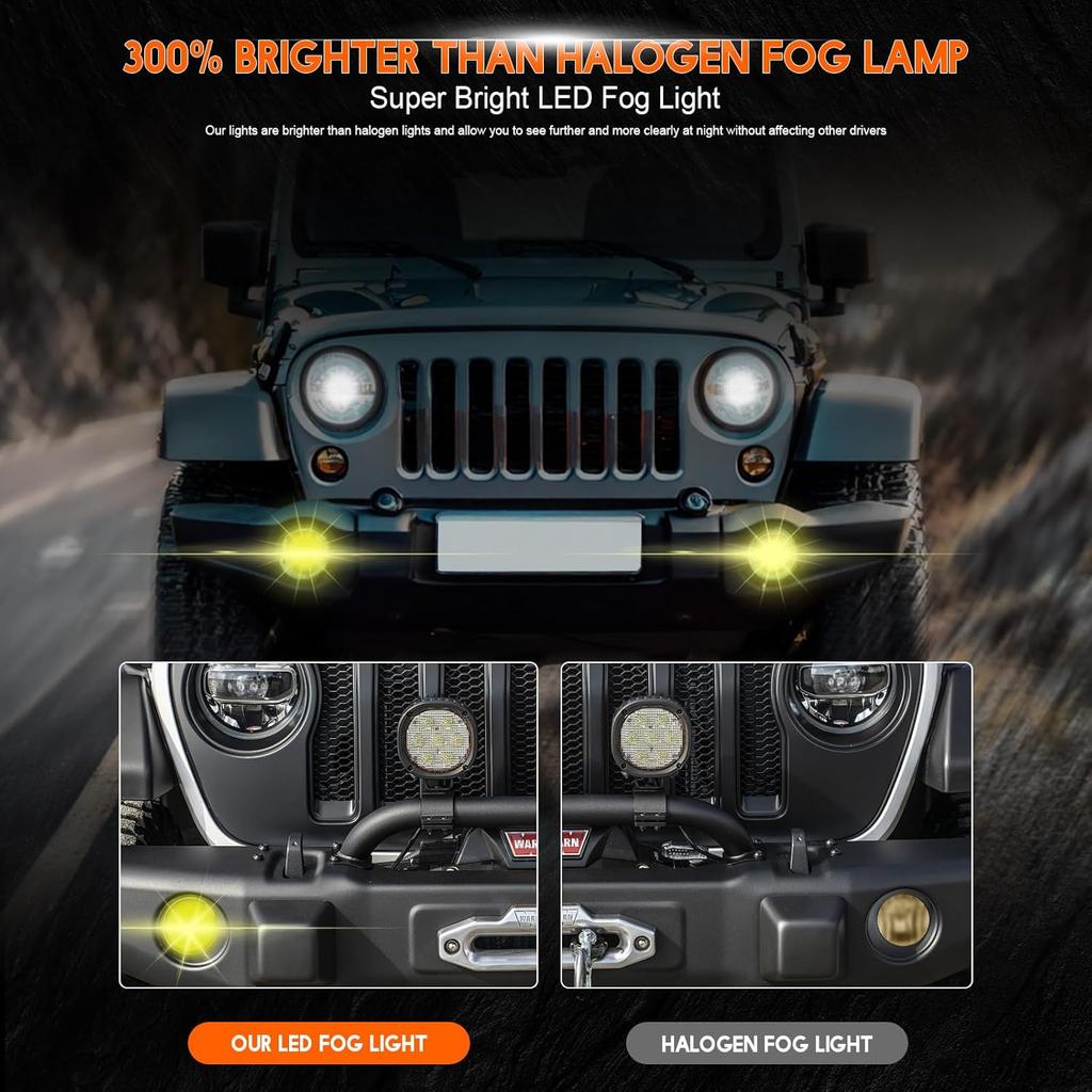 Противотуманные фары 3,5 дюйма OEM 19606300 Для SUBARU WRX 2015- Передний бампер Противотуманные фары Левая правая сборки водителя и пассажира Луч противотуманной фары, 3500K Золотистый