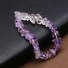 1pc 18cm Natural Stone Elastic Cord Bracelet Crystal Agate Amethyst Tiger Eye Quartz Crushed Stone Men Women Jewelry Accessories