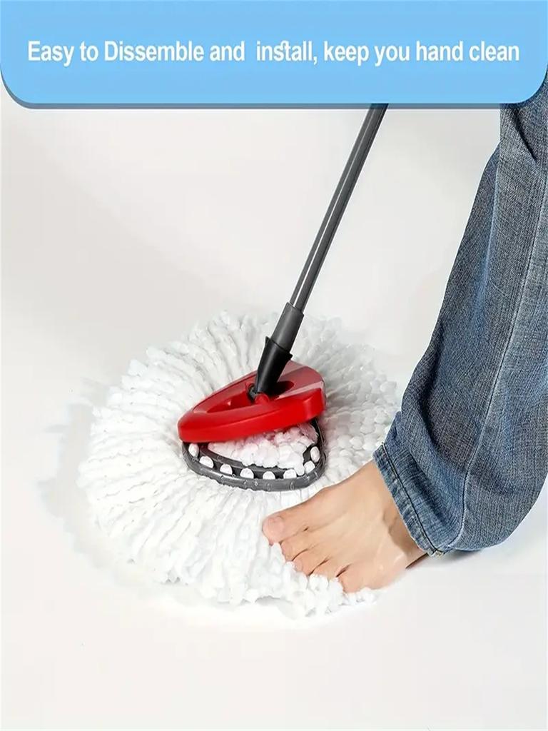 Rotary Mop Replacement Head, 100% Microfiber Mop Filling Head, O-Cedar Compatible with Triangular Spin Mop, 360-Degree Micro-Rotating Mop