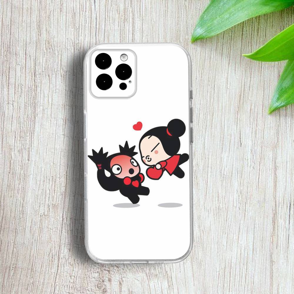 Pucca-A Cartoon G-Garu-U Phone Case For iPhone 17,16,15,14,13,12,11 Pro,Max,Plus,X,XS,XR,SE4,E Mini Transparent Soft Cover