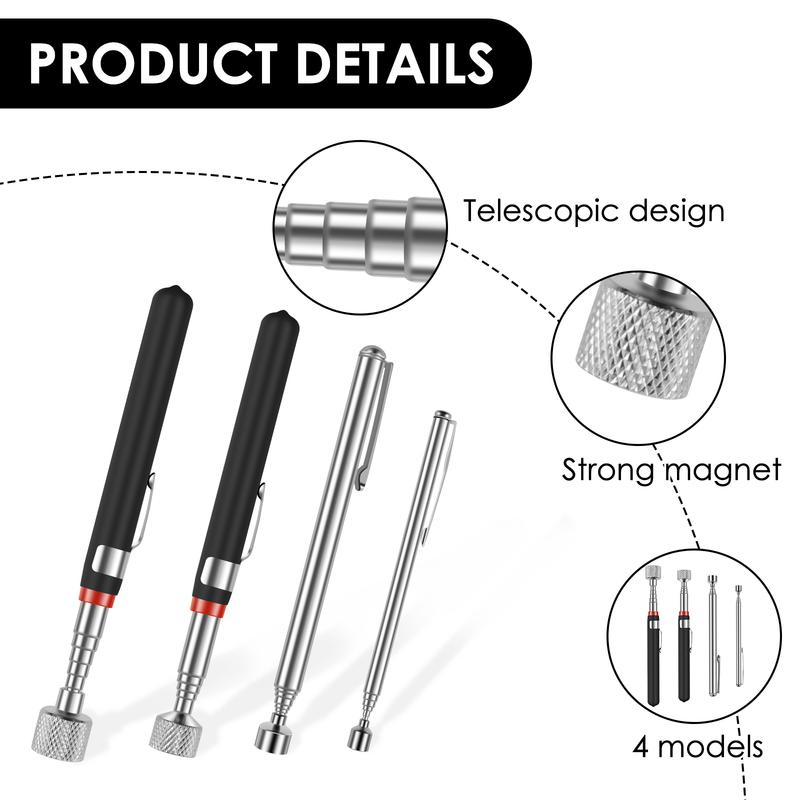 Magnetic Pickup Tool Portable Telescopic Magnetic Rod Stainless Steel Picking Up Nut Bolt Magnet Stick Grabber Screw Magnet Tool