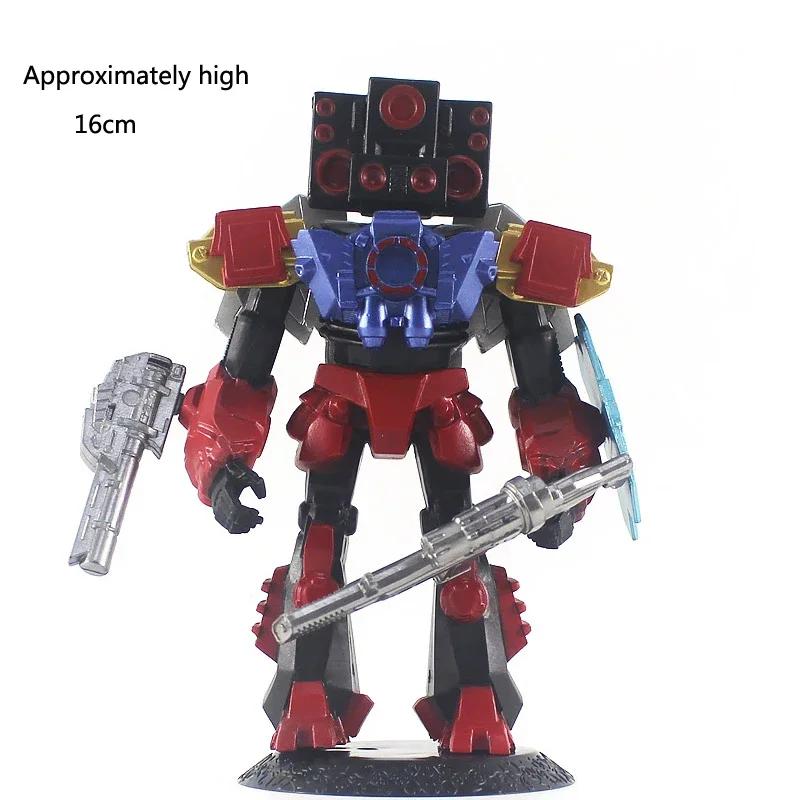 Titan Clock Man Фигурки ПВХ Модель Skibidi Toilet Man Игровые Фигурки для Мальчиков Детей Подарок На День Рождения