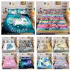 Unicorn Duvet Cover Set Luxury Bedding Set Cover Unicorn Bedding Suit Boy Girl Twin Size Comforter Cover Set Polyester Pillowcase