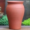 Handmade Red Clay Pot for Succulents & Flowers - Tall, Wide Mouth Ceramic Planter for Hydrangeas, Roses, and Pothos