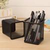 Creative Pen Holder Desk Metal Mesh Square Pen Box Container Organizer Stationery Desktop Ornaments