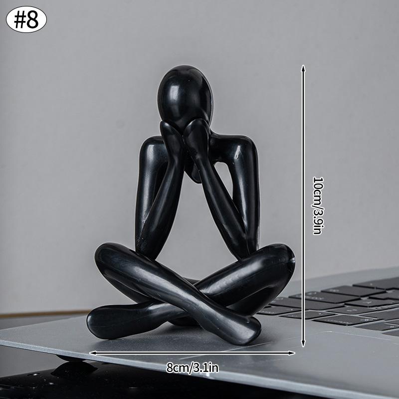 Статуя скандинавского абстрактного мыслителя, абстрактная фигура, скульптура, небольшие украшения, мини-современное искусство, настольный декор, ручная работа, творческая статуя