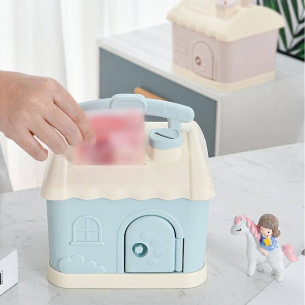 Мультяшный домик копилка с 3D наклейкой DIY для хранения денег для детей и взрослых сбережения монеты банкноты коробка подарок