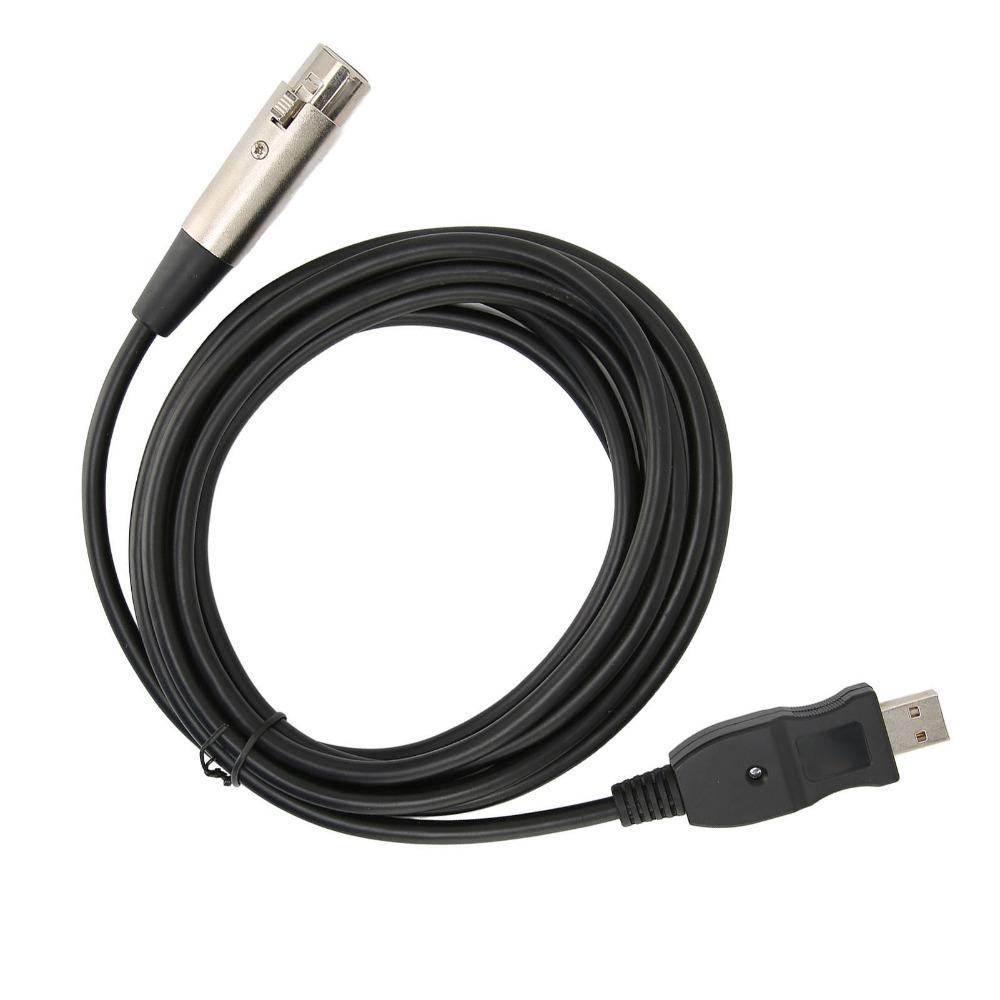 Plug and Play Microphone Converter Cable 9.8ft USB Mic Cable Musical Instrument Recording
