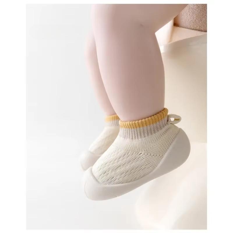 Детские носки для первой прогулки, осень-зима, новые нескользящие носки с мягкой подошвой для новорожденных, для новорожденных, 0-30 месяцев, детская обувь