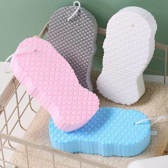 2Pcs Super Soft Exfoliating Bath Sponge Three-dimensional Bathing Sponge with Lanyard 3D Super Soft Exfoliating Body Scrubber