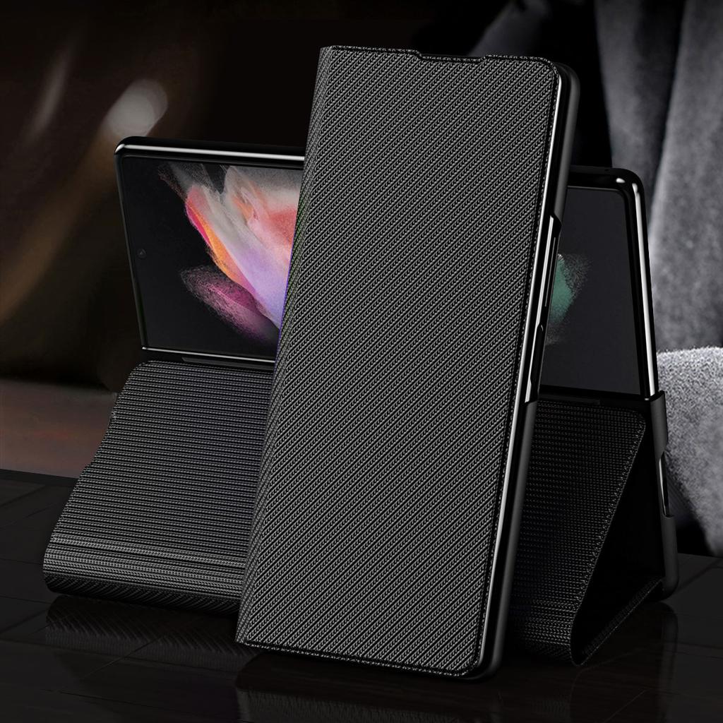 Матовый кожаный чехол для мобильного телефона с защитой от пыли для Samsung Galaxy Z Fold 4 5g Fold4 Fold3 Fold 3 2 Fold2 Zfold4 со слотом для карт Funda Чехлы