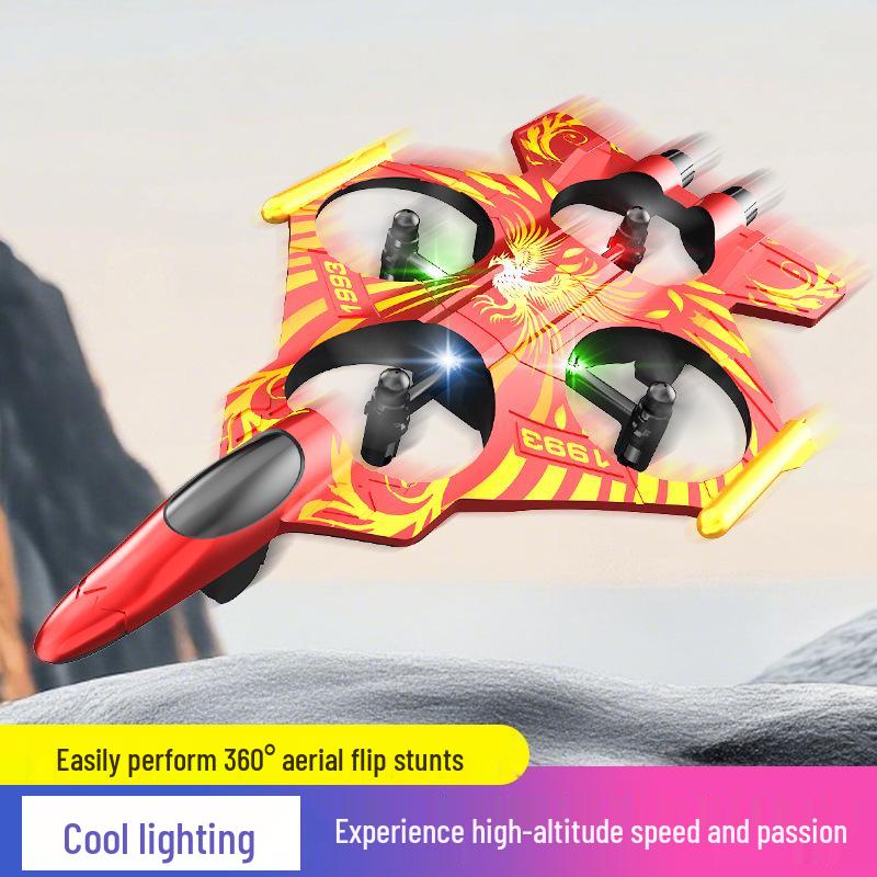 LED Hover Drone - Remote Control, Flip Capabilities, Four-Axis, Fixed-Height Mini Aircraft