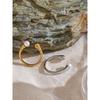 Yhpup Chic Stainless Steel Natural Pearl Open Thin Ring for Women High Quality Charm Fashion Finger Jewelry Accessories