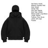Men Balaclava Hoodie Zip-up Jacket with Mask Hooded Sweatshirt Wind Resistant Athletic Coat with Large Pockets for Sports Fitness Winter Daily Wear