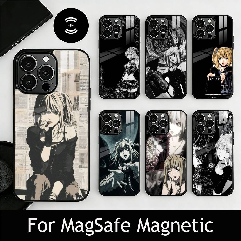 Чехол для телефона Миса Аманэ для iPhone 17, 16, 15, 14, 13, 12, 11 Plus, Pro Магнитный для Magsafe Беспроводной Зарядки