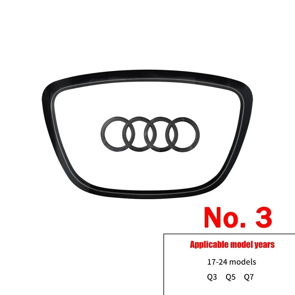 Для Audi A3 A4 B8 8P B9 8V A5 A6 C7 A7 Q3 Q5 Q7 Автомобильный руль Логотип Яркая рамка Полоса Гальванизированный значок