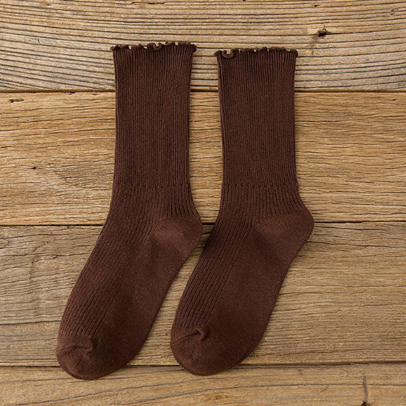 Осенние и зимние женские носки. 10 цветных чулок Heap, средние носки-трубы. 1 пара высококачественных ювелирных аксессуаров из чистого хлопка Agaric Edge