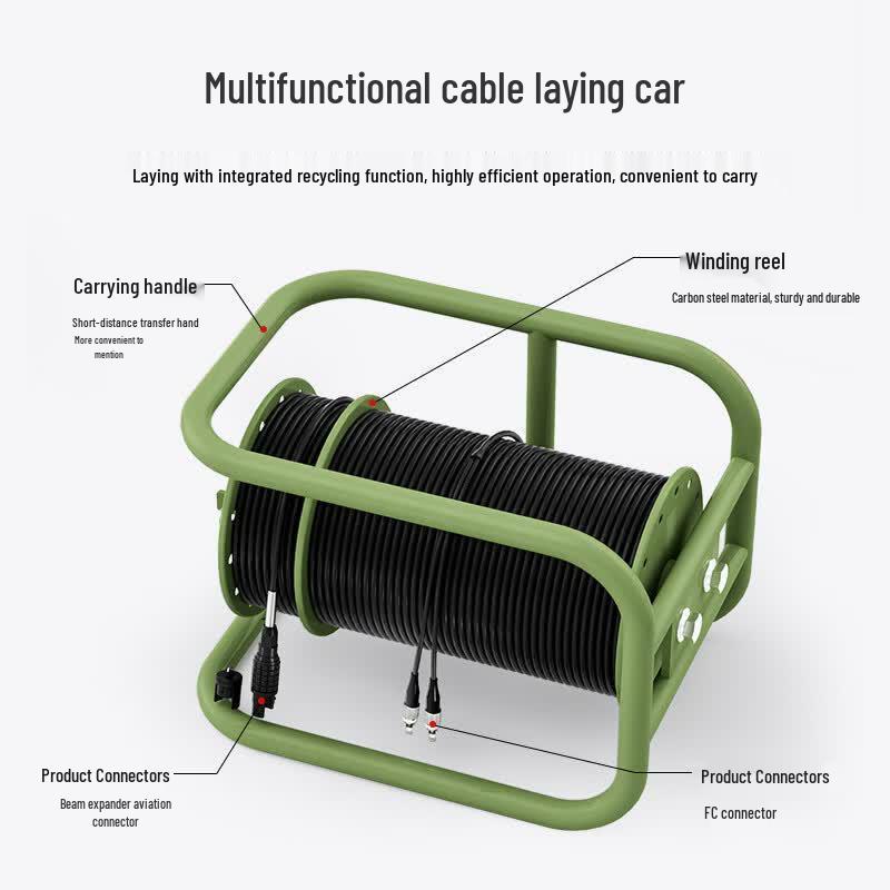 TPU Reinforced Outdoor Emergency Fiber Optic Cable Reel