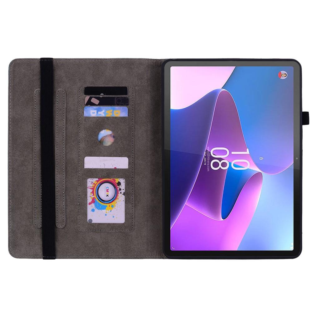 Lenovo Tab P12 Case, Rose and Butterflies, Red