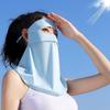 Flap Solid Color Men Fishing Face Mask Summer Sunscreen Mask Face Gini Mask Womne Neckline Mask