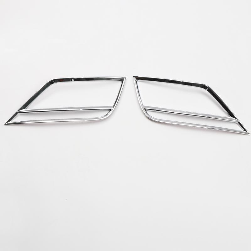 Car Styling Accessories For VW Volkswagen T-ROC 2017-2018 ABS Chrome Rear Tail Fog Light Lamp Cover Trim Foglight Strip Cover