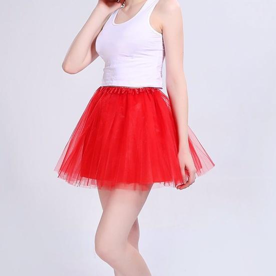 Мини-юбка Сетчатая многослойная А-силуэта Однотонная эластичная с высокой талией Короткая юбка на подкладке Рабочая Повседневная Пляжная юбка