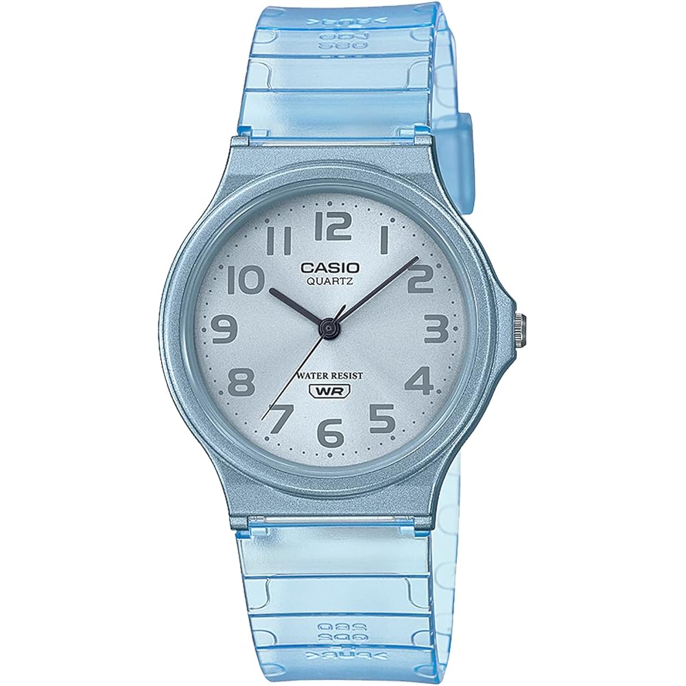 Casio Collection MQ-24S-2BJF Unisex Clear Blue Watch with Quartz Movement and Water Resistance