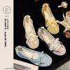 Women's Fashion Ballet Women's Flat Summer New Lace-up Breathable Little White Shoes Single Shoes